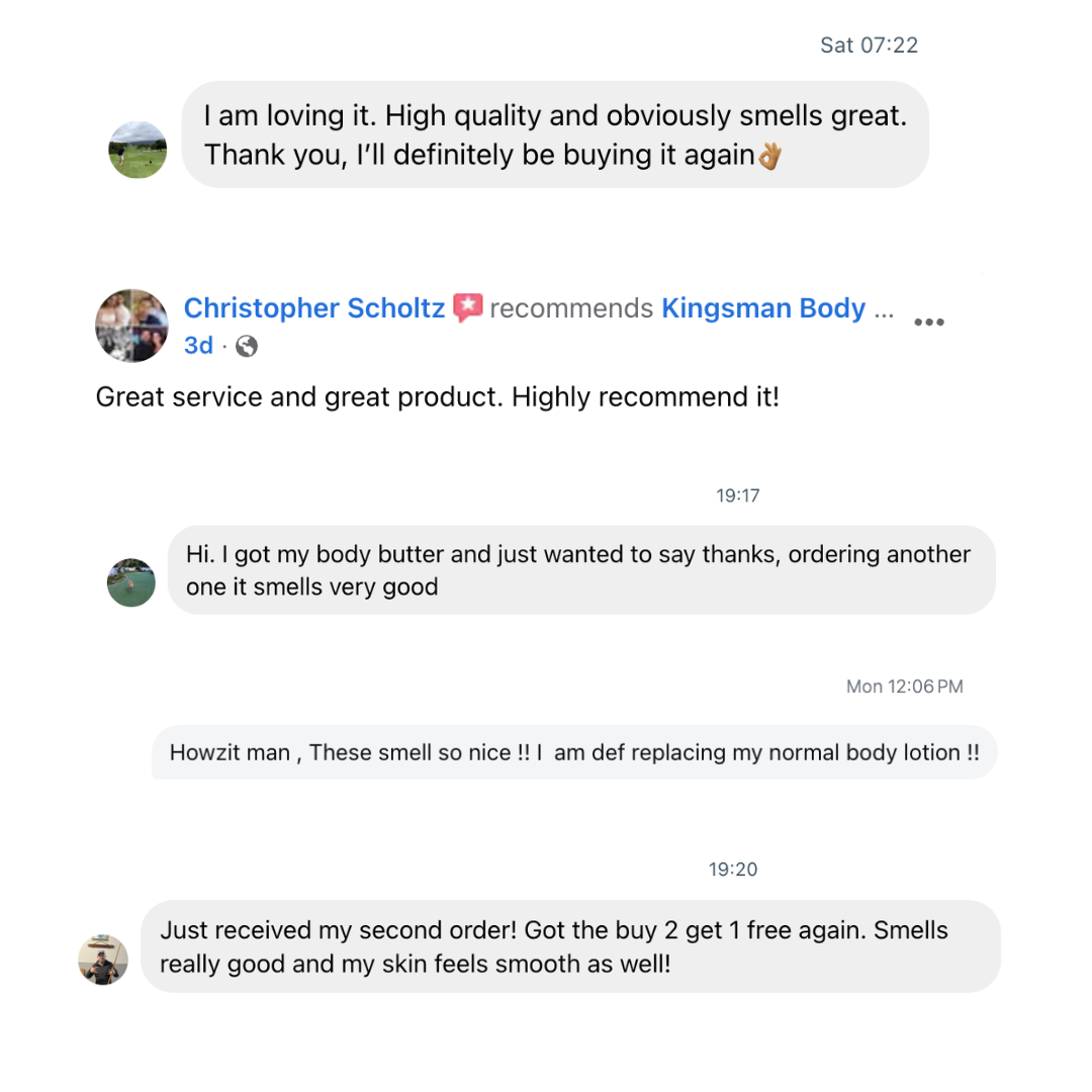Kingsman customer review screenshots