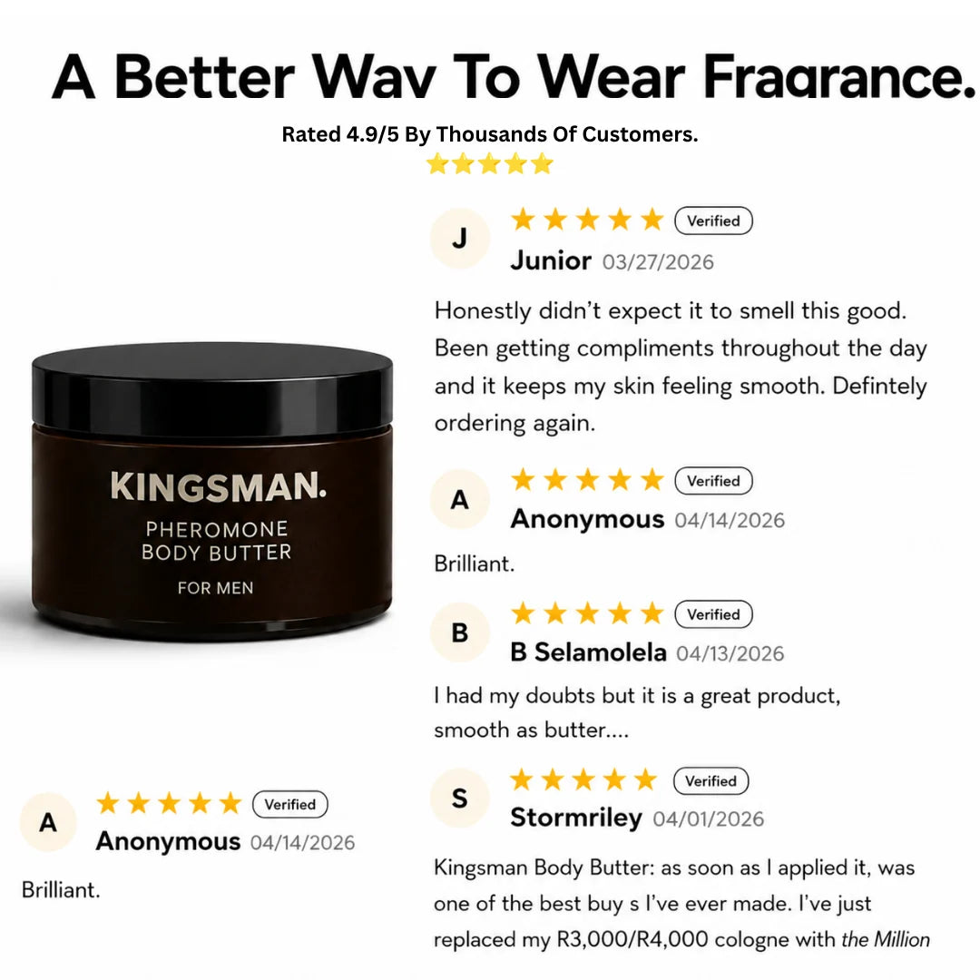 Kingsman body butter and customer testimonials